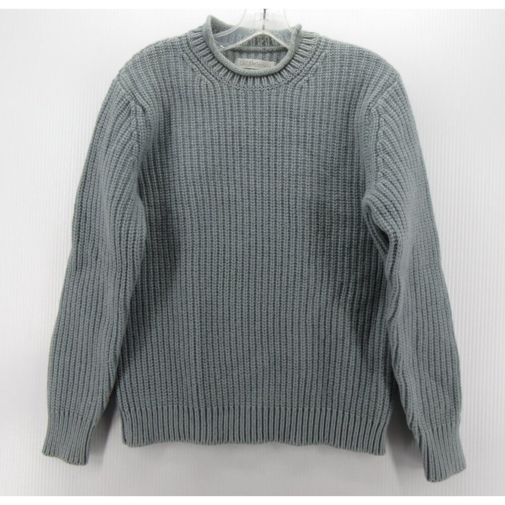 Outerknown Sweater Medium Wool Roll Neck Fisherman Chunky Knit Organic